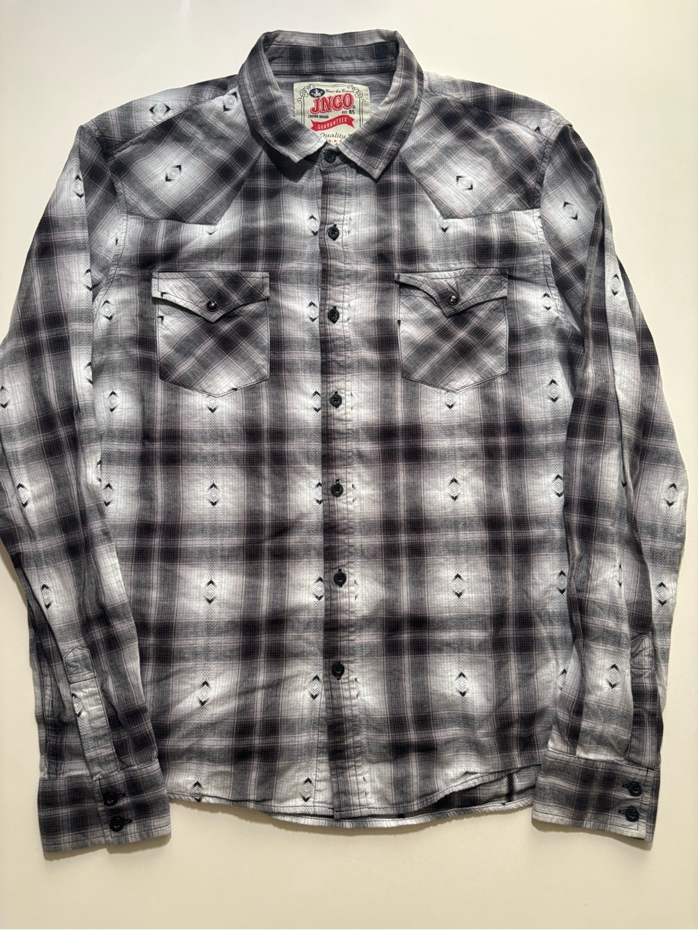 Jnco jeans basic button up flannel